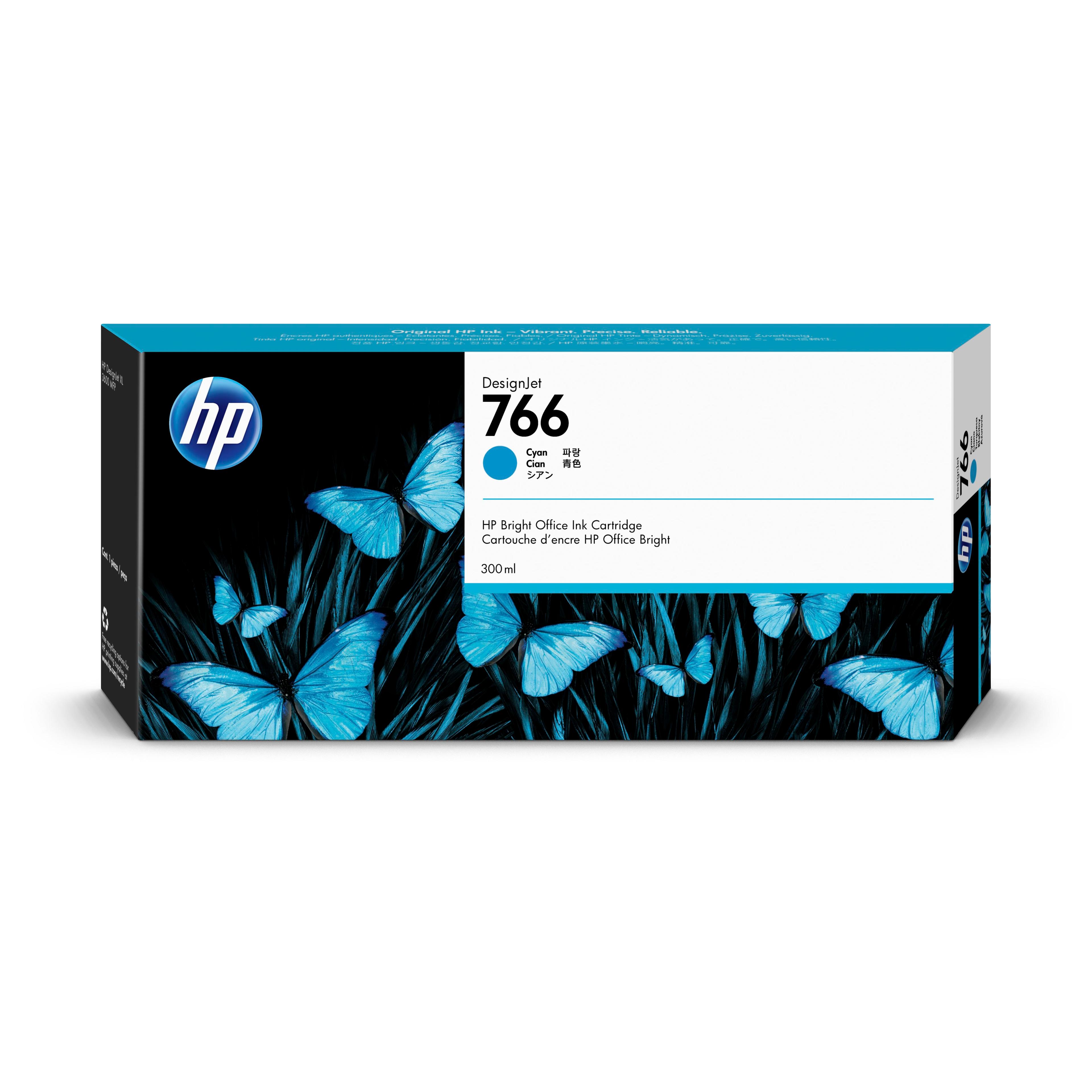 HP Tinte No.766 300ml Cyan