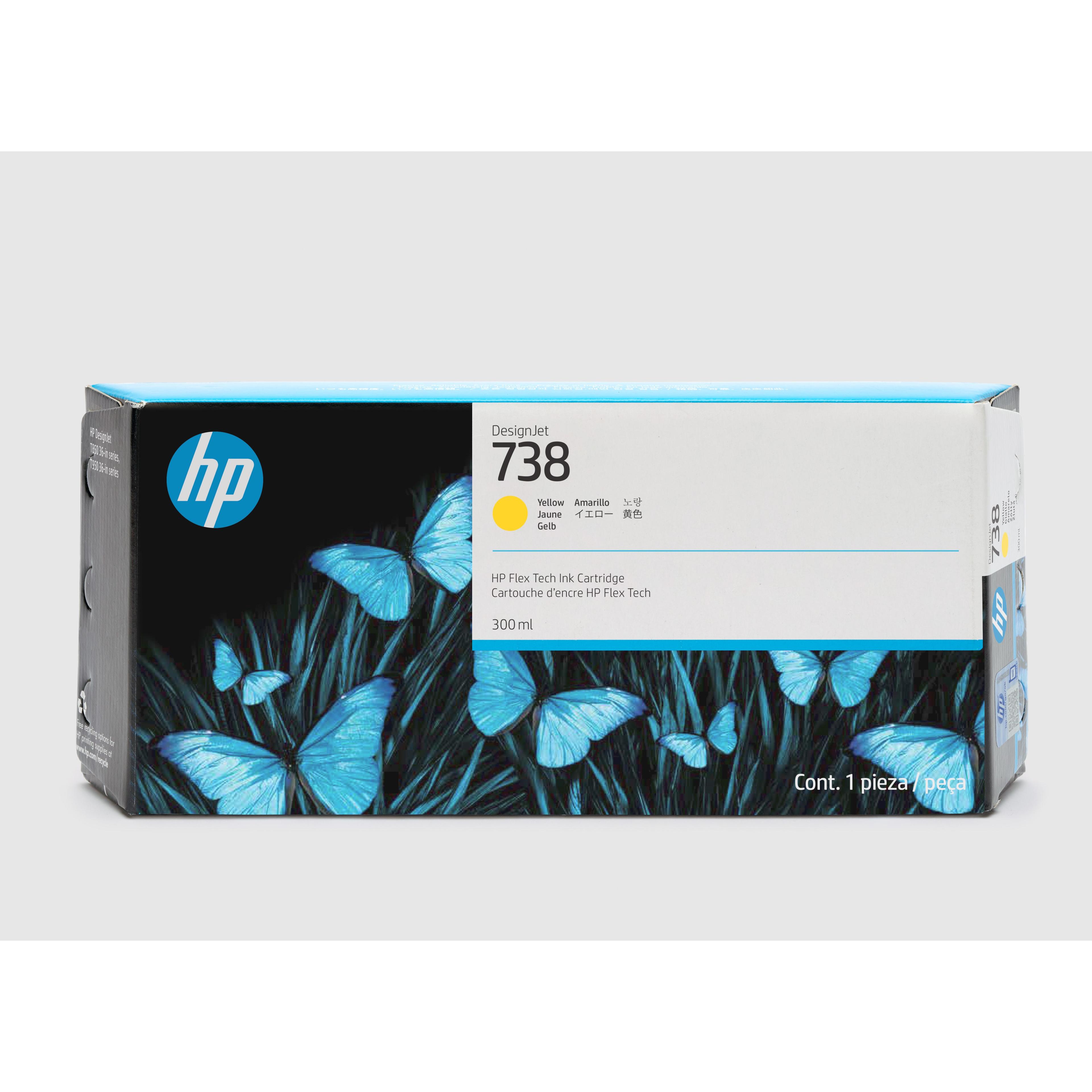 HP Tinte No.738 300ml yellow