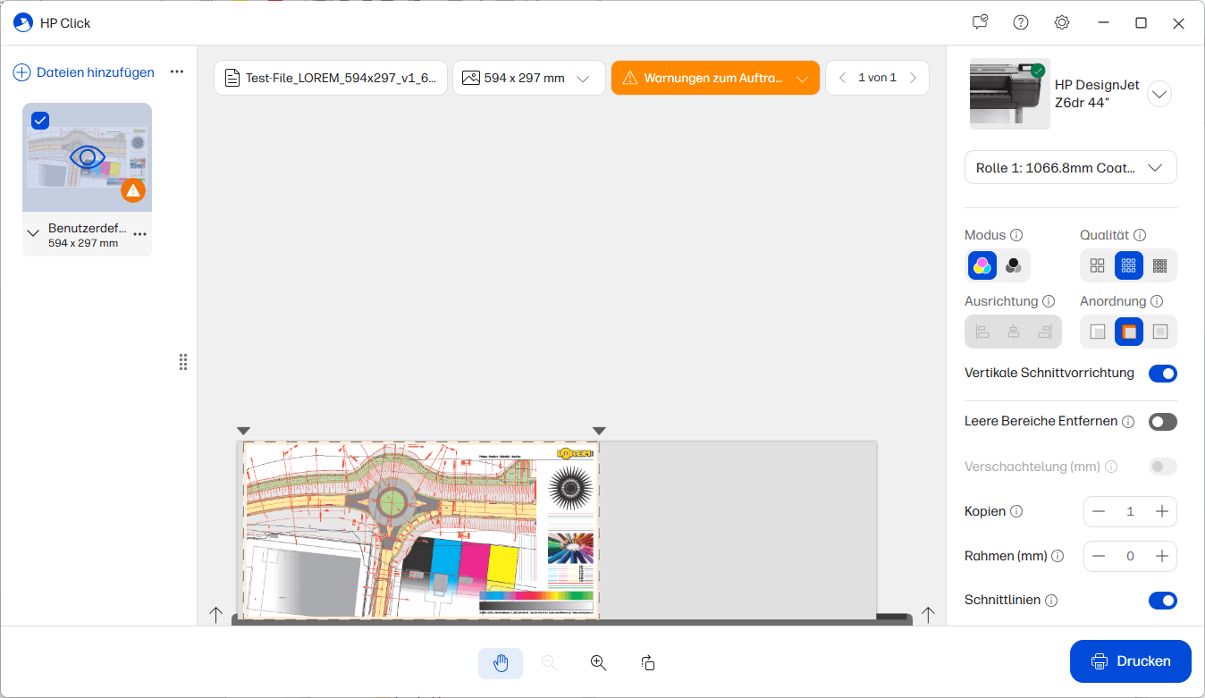 Nachhaltiger drucken mit HP Click Version 4.8